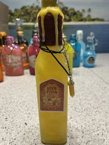 Glass Potion Bottles Decor-Love Potion #9 -Free Crystal Necklace - Picture 1 of 1