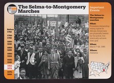 THE SELMA-TO-MONTGOMERY MARCHES 1965 Martin Luther King Photo GROLIER STORY CARD