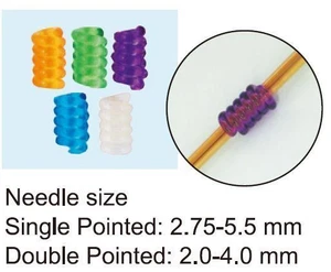 Clover Coil Knitting Needle Holders (Small) - 5 pieces - Foto 1 di 1