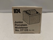 Vintage IDL Junior Porcelain Stamp Roller Moistener No.27125 New Old Stock