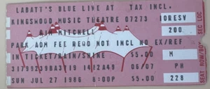 KIM MITCHELL 1986 Concert Ticket Stub Kingswood Music Theater Canada - Picture 1 of 1