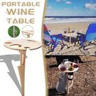 Creative Foldable Wine Table w/ round Desktop Wooden Goblet Holder ew Gxpa Y2E5