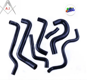 For VW Volkswagen MK2 1.8 8V GOLF JETTA GTI GLI Black Silicone Radiator Hose Kit - Picture 1 of 7