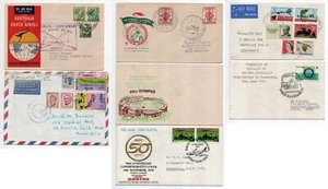 Cubiertas de recuerdo/vuelo de Australia 1952-1971 con matasellos ilustrados (siete) - Imagen 1 de 8