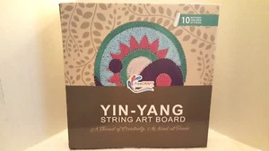 FLOWCRAFT STRING ART KIT RESISTENZA RISVEGLIATA YIN YANG PRE-CHIODATO 12”X12”X5/8” LEGNO - Foto 1 di 6