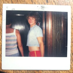 Polaroid Snapshot Of Handsome Guy Attractive Affectionate Man Gay - Picture 1 of 2