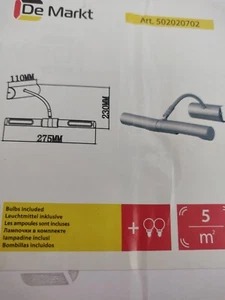 De Markt Metall Wandleuchten Lampe - Bild 1 von 5