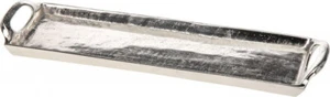 Alutablett Tablett Dekotablett  Ablage silber farbig  36 x 11 cm - Bild 1 von 1