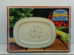 COVINGTON "AVONDALE" OVAL PLATTER, 12-1/2", STONEWARE, MADE IN JAPAN, NIB - Picture 1 of 6