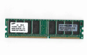 Nanya 184-pin 256 DDR DIMM PC3200U 400 MHz NT256D64S8881G-5T - Used - Picture 1 of 1