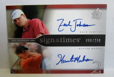 Zack Johnson/Hunter Mahan 2004 SP Auténtico Sign of the Times Doble Automático #088/250 Foto 1 de 2