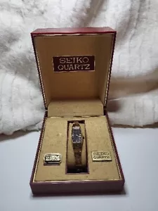 Reloj Seiko Damas Vintage Cuarzo Dorado con Caja SOLO PIEZAS - Imagen 1 de 14