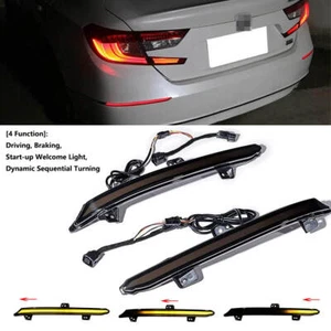 Smoke LED Reflector Tail Light for Honda Accord 2018-2022 Rear Bumper Brake Lamp - Picture 1 of 12