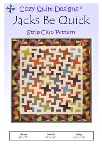 Cozy Quilt Designs Jacks Be Quick Pattern. For 2 1/2inch strips, Jelly Rolls - Picture 1 of 1
