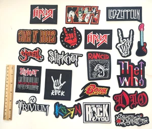 Heavy Metal Punk Musik Aufnäher Großhandel 20 Stück (Gruppe B) zum Aufbügeln/Aufnähen - Bild 1 von 1