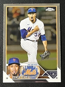 2023 Topps Chrome #215 Edwin Díaz New York Mets Baseball Card - Picture 1 of 2