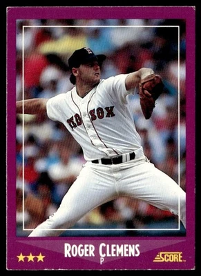 Roger Clemens Boston Red Sox #110 1988 partitura brillante Foto 1 de 2