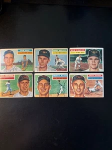 1956 Topps Baseball Lot 6 Different. ALL ORIOLES One creased. One with dings - Picture 1 of 2