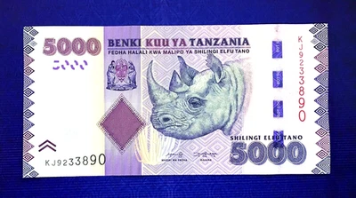 2020 TANZANIA - 5000 SHILINGI - GEM UNC - EZSA3 - Image 1 of 2