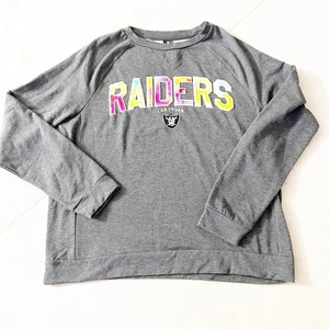 NFL Damen RAIDERS NFL Tie Dye Langarm Rundhals GRAU SHIRT GRÖSSE XL - Bild 1 von 2