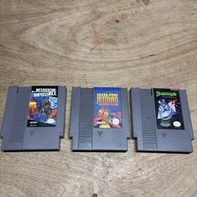 Shadowgate, Mission Impossibe & Solar Jetman 3 Game Bundle Nintendo NES NTSC USA