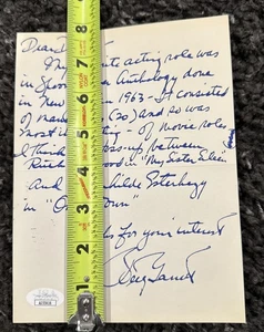 Carta firmada con autógrafo de Betty Garrett certificado de autenticidad JSA en la ciudad - Imagen 1 de 5