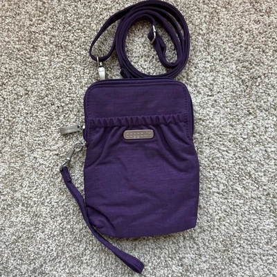Baggallini Purple Multi Pocket Small Crossbody Shoulder Bag Travel Purse - Image 1 of 4