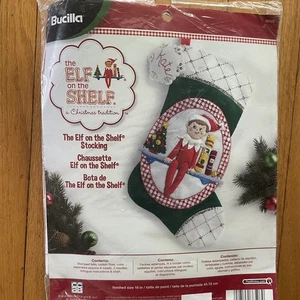 Bucilla The Elf On The Shelf Christmas Stocking Felt Embroidery Kit Brand New - Picture 1 of 4