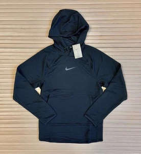 Nike Pro Dri-Fit Ribbed Knit Hoodie Fitness Fleece - Mens Size XXL Black RRP £80 - Picture 1 of 17