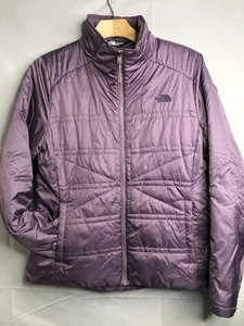 THE NORTH FACE Light Puffer Full Zip Jacket Women's Sz L LARGE Purple Spring - Picture 1 of 15