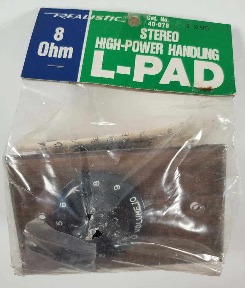NOS Realistic Stereo 75w Peak L-pad Speaker Volume Control 8ohm 40-978 High PWR