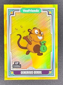GENEROUS GERBIL, Topps Chrome Veefriends 2025 YELLOW REFRACTOR, #37 - Picture 1 of 2