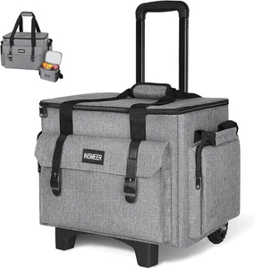 INSMEER Rollende Lehrertasche mit Rollen, gepolstertes Laptopfach für bis zu...  - Bild 1 von 9