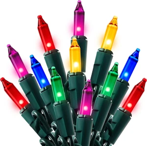 Multicolor Christmas String Lights,100 Count 21.4FT Christmas Fairy Tree Lights  - Picture 1 of 12