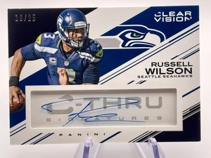 2015 Clear Vision C-Thru Russell Wilson Seattle Seahawks Auto /25 - Picture 1 of 2
