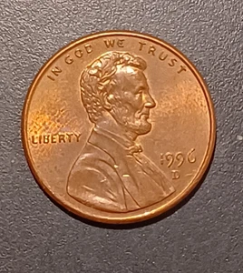 1996-D Lincoln Memorial Cent Penny US Münze Close AM (#3) - Bild 1 von 2