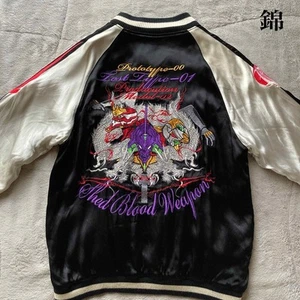 Evangelion Nishikawa Rayon Reversible Sukajan Black M From Japan Souvenir - Picture 1 of 10