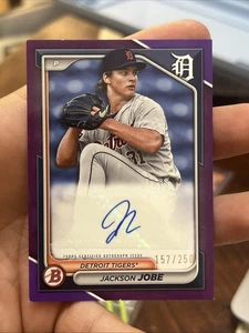 2024 Bowman Paper Prospect Retail Auto Jackson Jobe #PPRA-JJ Purple 157/250 - Bild 1 von 2