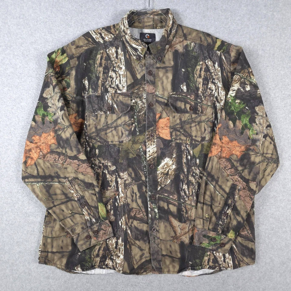 Guide Gear Shirt Mens XL Mossy Oak Break Up Camo Camouflage Hunting Heavyweight - Image 1 of 4