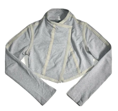 Jaqueta cropped Lululemon Bolero feminina 8? Cinza assimétrico - Imagem 1 de 4