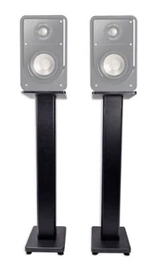 Pair 36" Bookshelf Speaker Stands For Polk Audio S20 Bookshelf Speakers - Picture 1 of 6