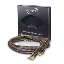 Cable de altavoz Dynavox Black Line High-End HiFi 2x2m (207482) conector plátano