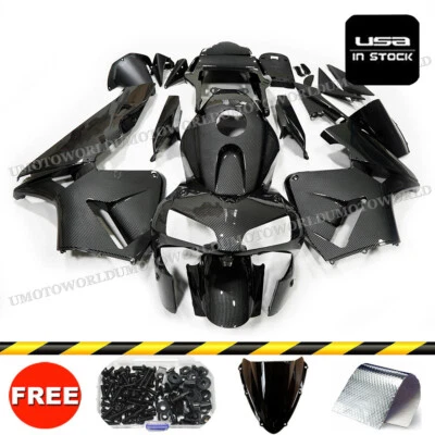 Carbon Fiber Fairing Kit for Honda CBR600RR 2003-2004 Injection Bodywork + Bolts - Image 1 of 4