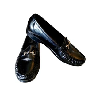 Mocasines para mujer SAS planos cómodos trípode plantilla charol negro talla 8 de colección - Imagen 1 de 6