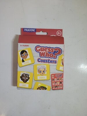 GUESS WHO POSAVASOS JUEGO CARTAS VIAJE COMPACTO PORTÁTIL HASBRO - 20 CARAS COMPLETAS Foto 1 de 4