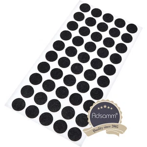 50 x Filzgleiter | Ø 16 mm | Schwarz | rund | 1.5 mm dünne selbstklebende Fil... - Bild 1 von 5