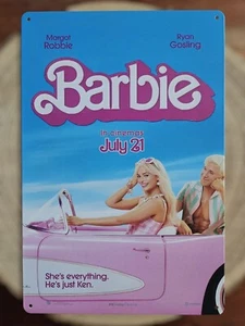 🍀 Blechschild Metallschild Film Movie Barbie  Tin Sign - Foto 1 di 2