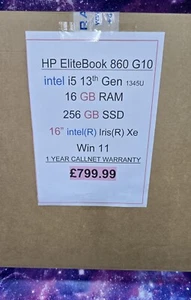 HP Elitebook 860 G10 16 Inch Core i5 13th Gen 16 256 - Picture 1 of 6