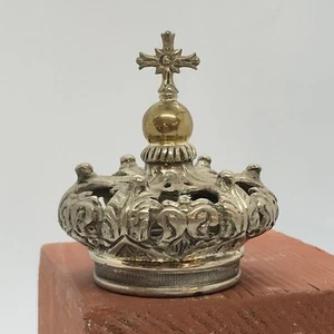 Corona per Madonna imperiale Argento Nuova Cesello 3,7 Cm Diametro - Picture 1 of 8