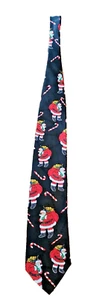Vintage Yule Tie Greetings Hallmark Santa Claus Christmas Necktie USA Made NWT - Picture 1 of 4